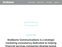 Tablet Screenshot of endgamecommunications.com.au